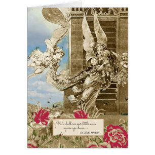 Cartão Nanjo de vintagem de bebê aborto Religioso