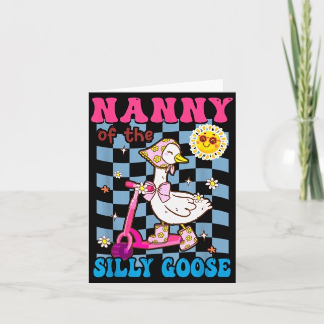 Cartão Nanny Of The Silly Goose First Birthday Family Mat (Frente)
