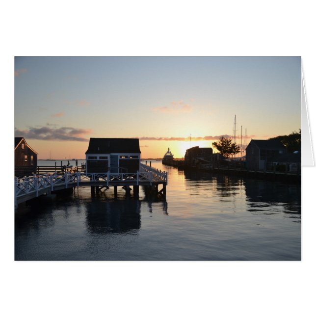 Cartão Nantucket Harbor (Frente Horizontal)