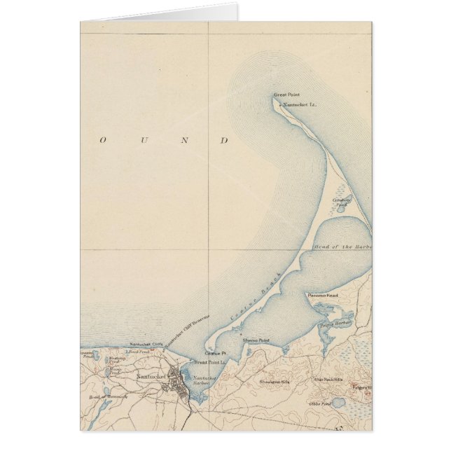 Cartão Nantucket, Massachusetts (Frente)