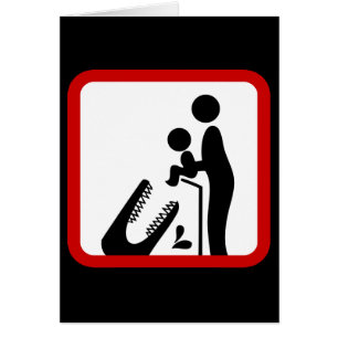 Cartão Não alimente o bebê ao sinal de zoológico de cr