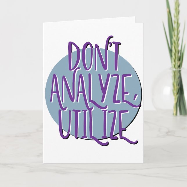 Cartão Não Analisar, Utilizar Aniversário do Slogan de Re (Frente)