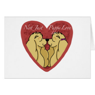 Cartão Não apenas amor de filhote de cachorro