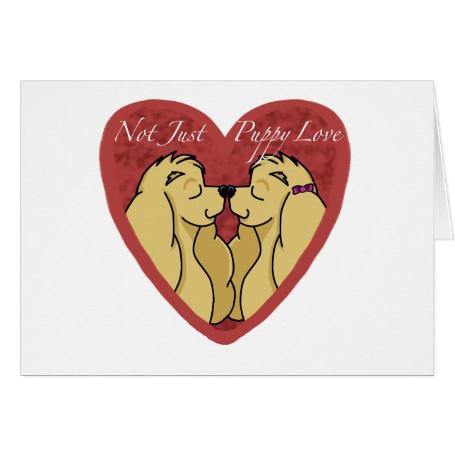 Cartão Não apenas amor de filhote de cachorro (Frente Horizontal)