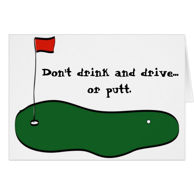 Cartão Não beba e não conduza (Frente Horizontal)