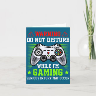 Cartão Não Camisa Não Perturbe Jogos de Vídeo