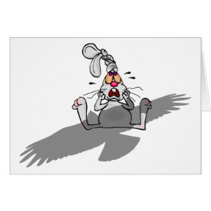 Cartão Não! Cartoon de Coelho
