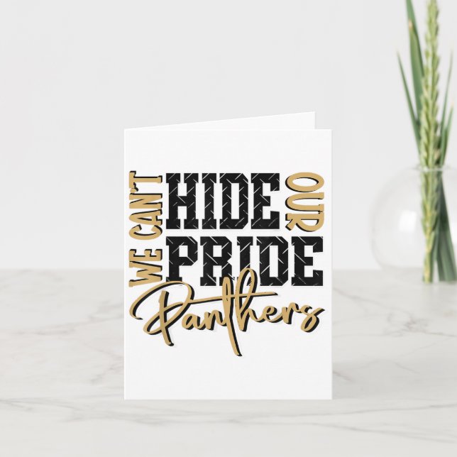 Cartão Não consigo esconder nossa escola Dourada de Panth (Frente)