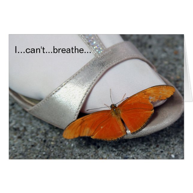 Cartão Não consigo respirar (Frente Horizontal)