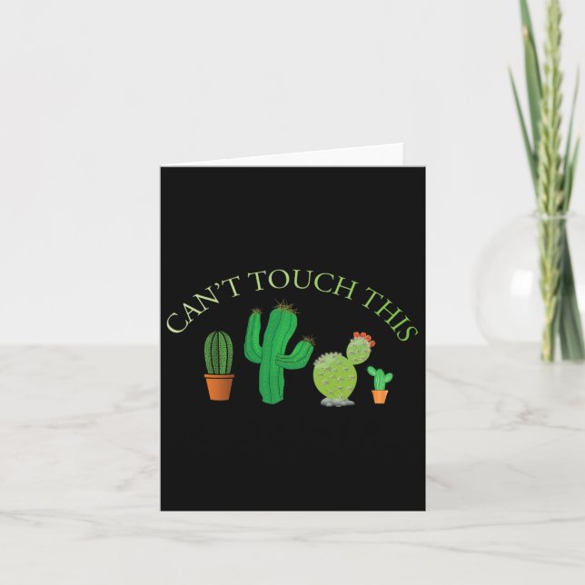 Cartão Não Consigo Tocar Este Cactus Cute Dancing Cactos (Frente)