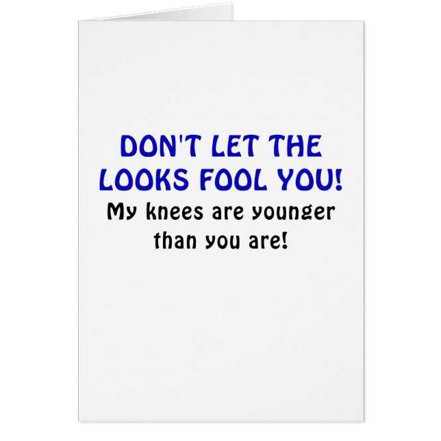 Cartão Não deixe o tolo dos olhares você que meus joelhos (Frente)