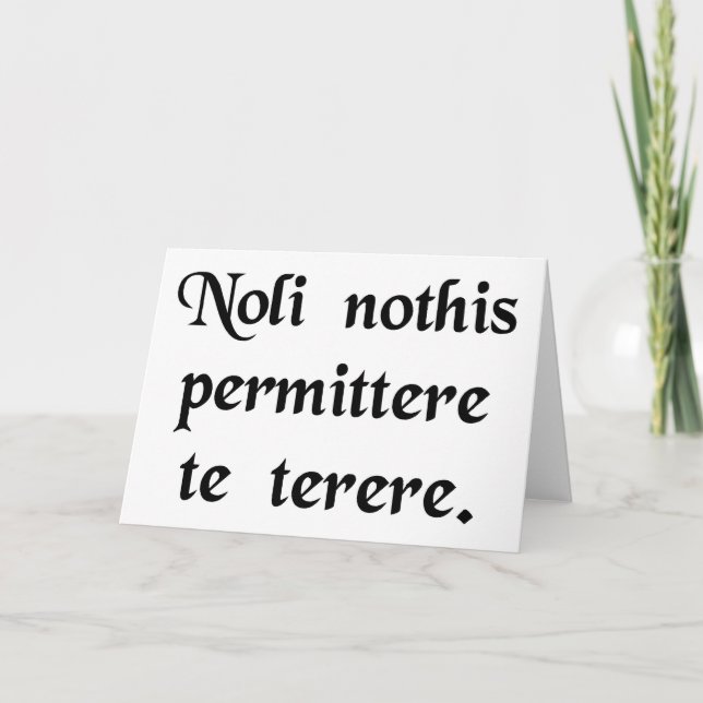 Cartão Não deixe os bastardos te abaixarem (Frente)