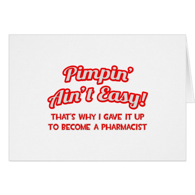 Cartão Não é fácil. Farmacêutico (Frente Horizontal)