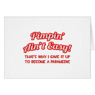 Cartão Não é fácil. paramédico