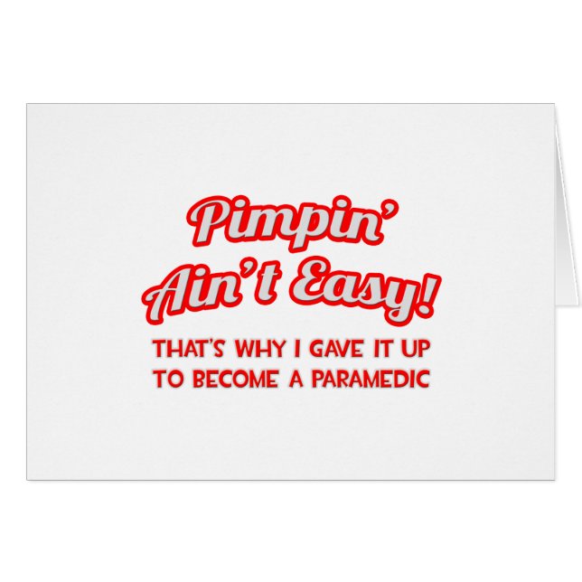 Cartão Não é fácil. paramédico (Frente Horizontal)