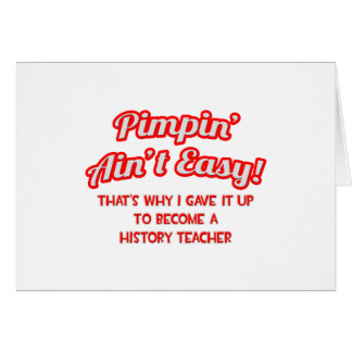 Cartão Não é fácil. Professor de História