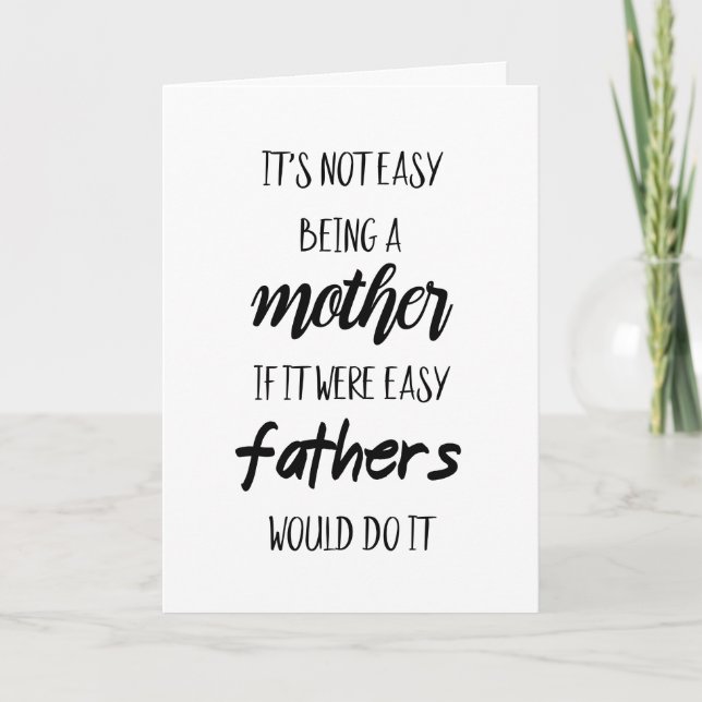 Cartão Não é fácil ser mãe (Frente)