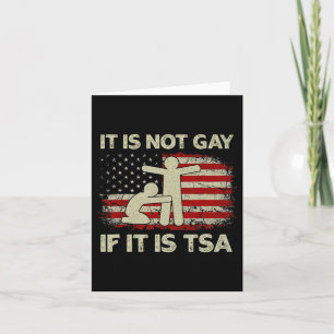 Cartão Não É Gay Se É Segurança Tsa Vintage EUA Fl