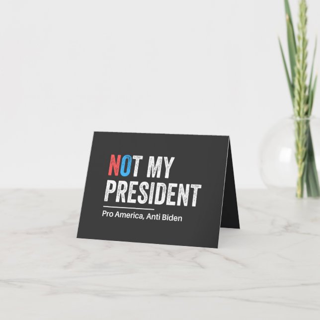 Cartão Não é meu presidente (Frente)