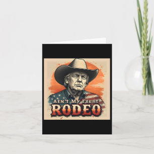Cartão Não é minha primeira camisa de rodeio ocidental do