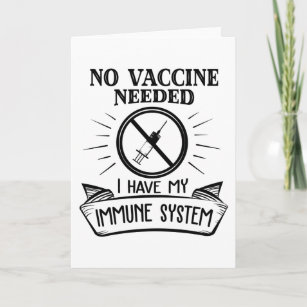 Cartão Não é necessária qualquer vacina anti-Impressão