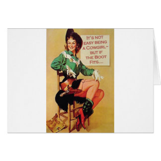 Cartão Não é ser fácil uma vaqueira mas se os ajustados