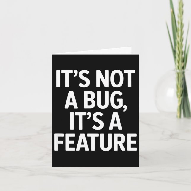Cartão Não é um bug, é uma funcionalidade divertida Não é (Frente)