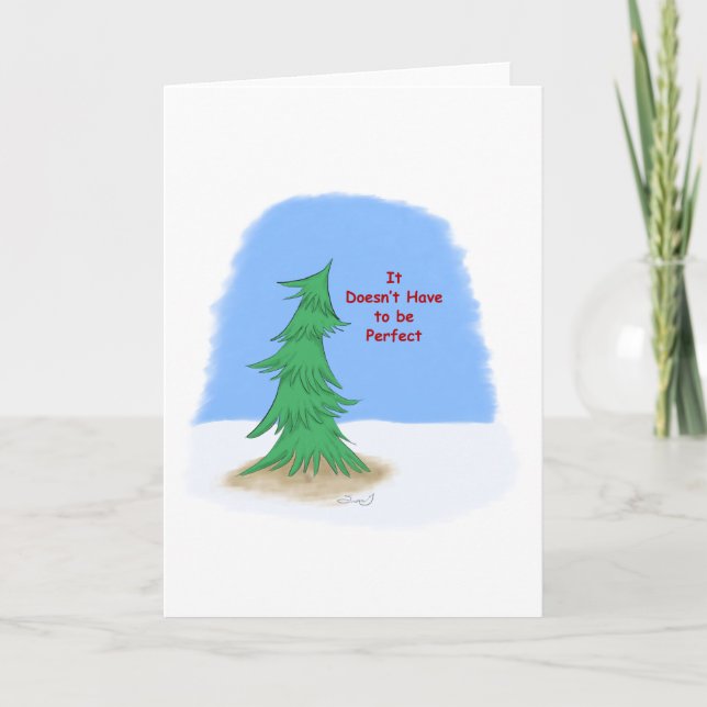 Cartão Não é uma árvore perfeita (Frente)