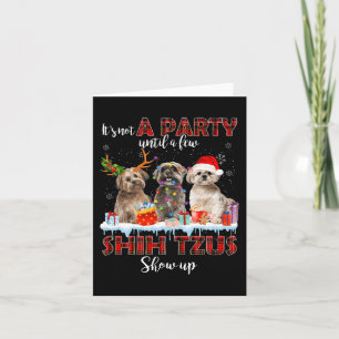 Cartão Não é uma Festa Até Que Alguns Shitzus do Papai No