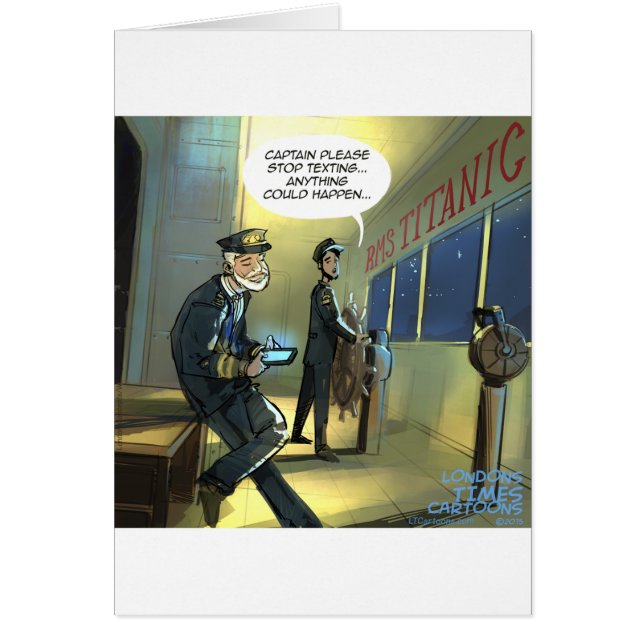 Cartão Não Envie SMS e Titanic Engraçado (Frente)