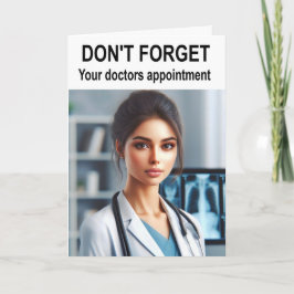 Cartão Não esqueça a consulta médica.