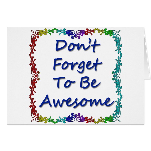 Cartão Não esqueça ser impressionante (Frente Horizontal)