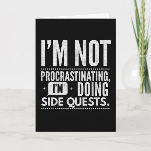 Cartão Não Estou Procrastinando Questes Laterais