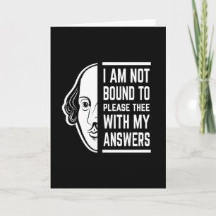 Cartão Não Estou Vinculado A Agradecer A Citação Shakespe