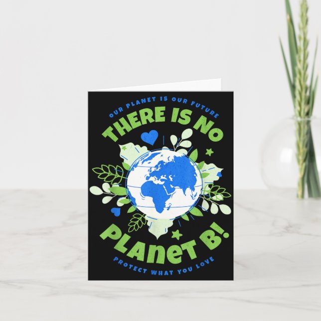 Cartão Não Existe Planeta B Dia da Terra  (Frente)