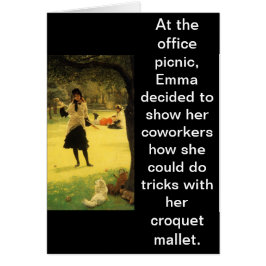 Cartão Não faça truques do Croquet em partidos de