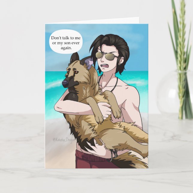 Cartão Não fale comigo ou meu filho (Frente)