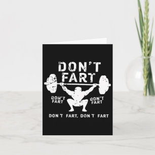 Cartão Não Fart Engraçado Fart Squat Snatch Exercício de