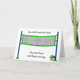 Cartão Não fez a equipe de vôlei? 