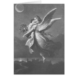 Cartão "Não foi um anjo que viu a Terra Verde."