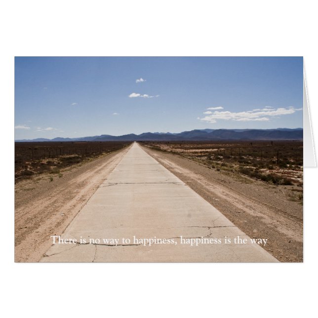 Cartão Não há como felicidade (Frente Horizontal)