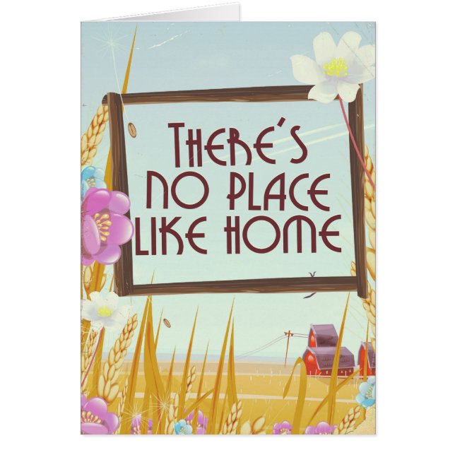 Cartão Não há lugar como casa. (Frente)