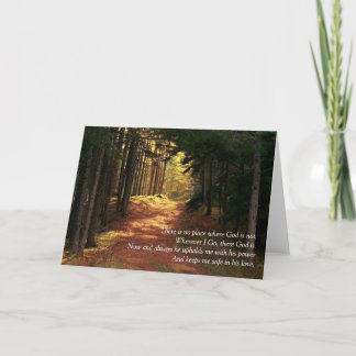 Cartão Não há lugar onde Deus não esteja