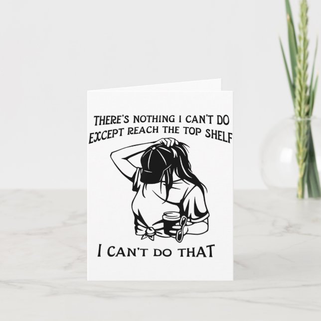 Cartão Não há nada que eu não possa fazer, exceto alcança (Frente)