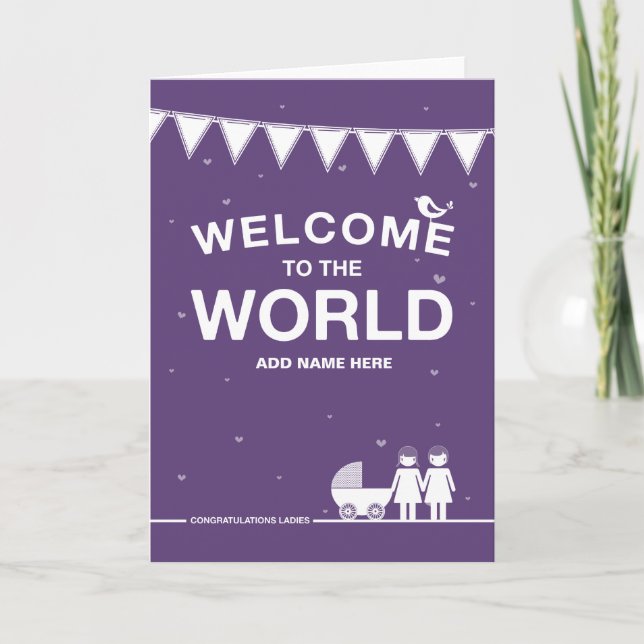 Cartão Não Hetero Design 'Novo Bebê' (Frente)