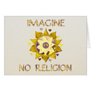 Cartão Não imagine nenhuma religião