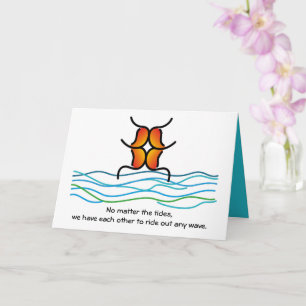 Cartão Não importa as marés - Oceanos de muackS!!! Amor 