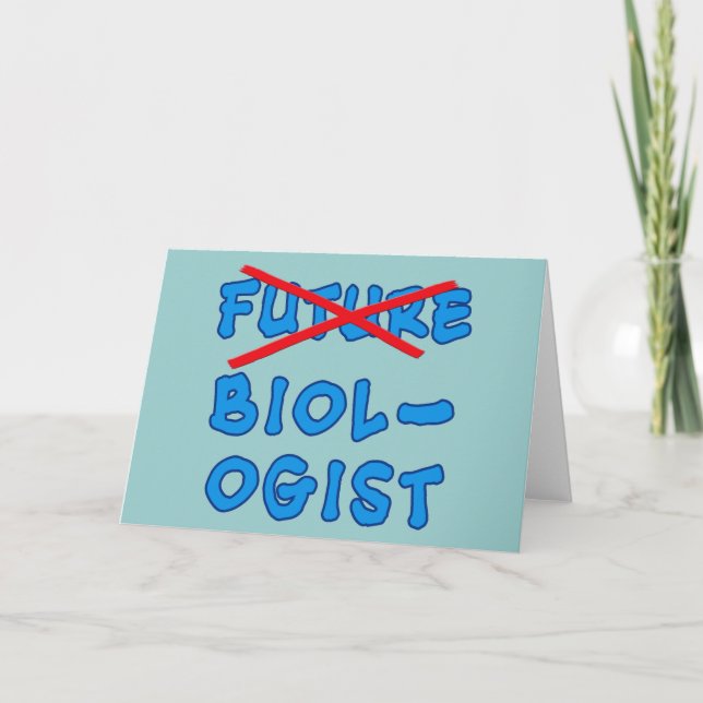 Cartão Não Mais Design de Graduação Biológica Futura (Frente)