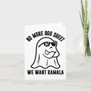 Cartão Não Mais Folha de Boo Queremos Kamala Fantasma Div