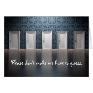 Cartão "Não me faça adivinhar" Reparo de relações persona